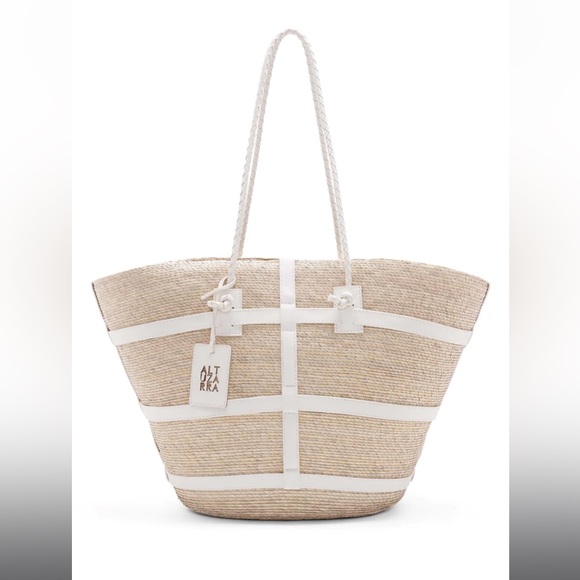 Large Altuzzara Watermill Tote - Natural White - Picture 2 of 6